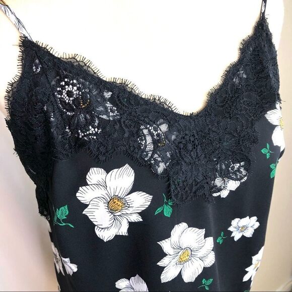 BAR III GEO FLORAL LACE TRIMMED CAMISOLE NWT - Picture 4 of 9